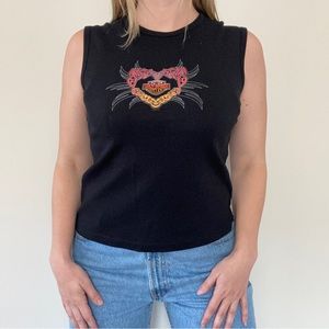 Harley Davidson tattoo heart muscle tank top